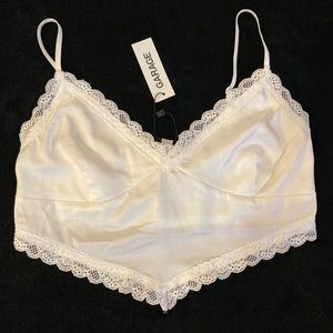 White Small Lace Garage Tank, Unused and Tag still on